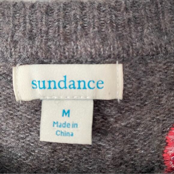 Sundance Evermore Bloom Embroidered Floral Charcoal Sweater size medium - Picture 10 of 11